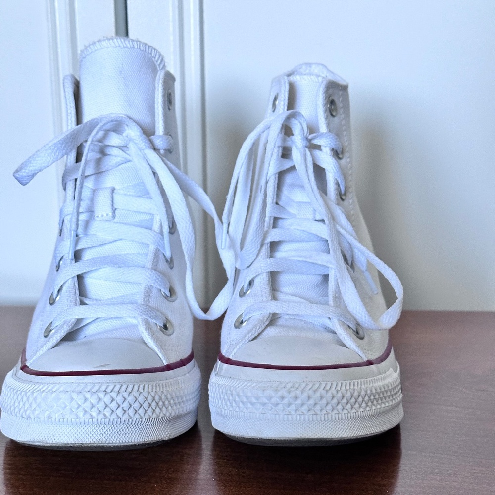 Converse Chuck Taylor All Star Hidden Wedge Platform White Sneaker